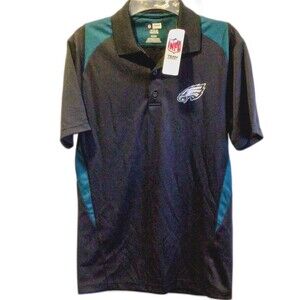 PHILADELPHIA EAGLES Polo NFL Football Team Apparel Short Sleeve Shirt New